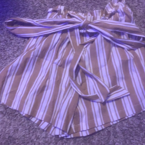 striped formal long cute shorts - Picture 1 of 1